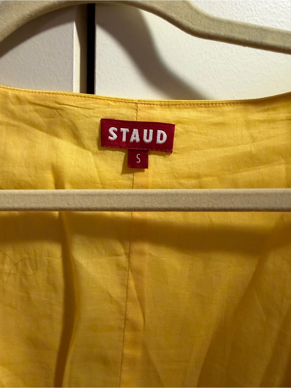 STAUD Yellow Puff-Sleeve Mini Dress - Picture 4 of 4